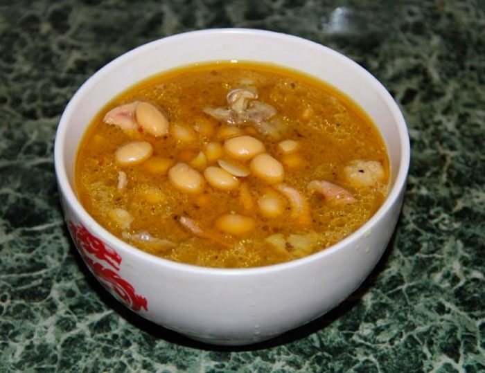 Σούπα Dolichos με κρέμα κοκ